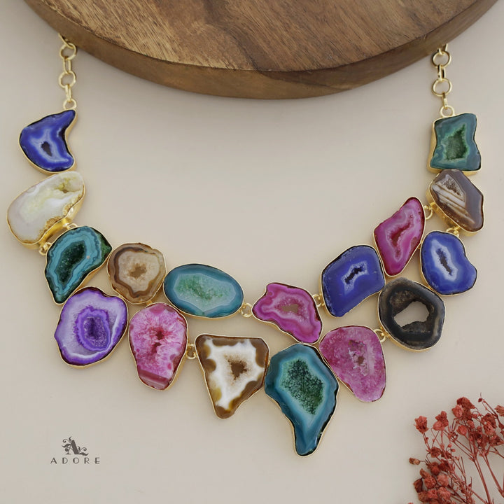 Multicolour Nerea Agate Neckpiece