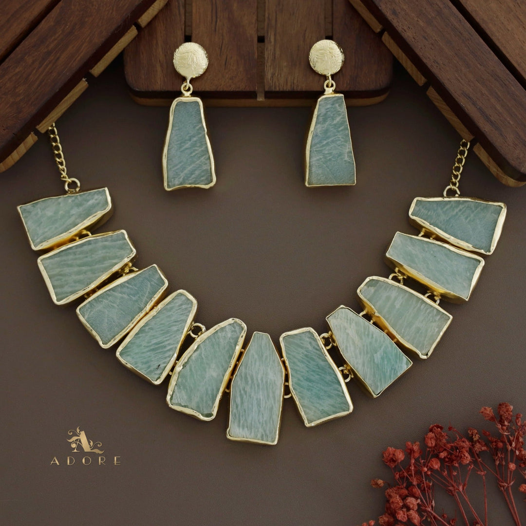 Raw Stone Ainsley Neckpiece With Earring