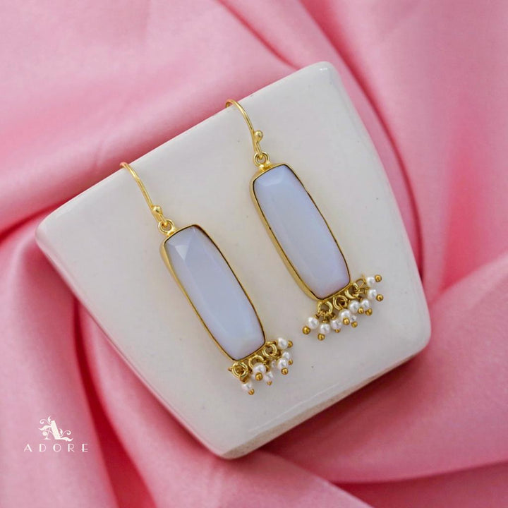 Clezta Rectangle Pearl Drop