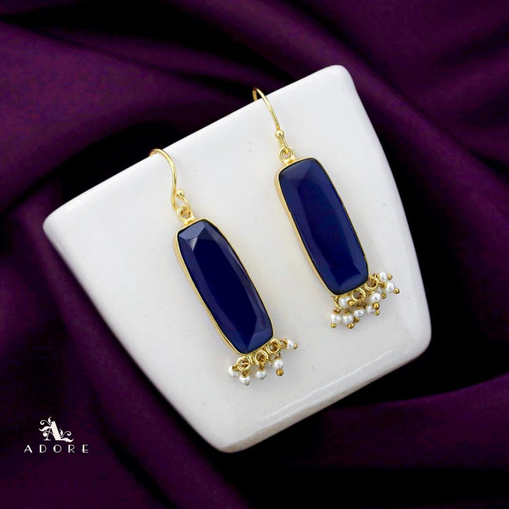 Clezta Rectangle Pearl Drop