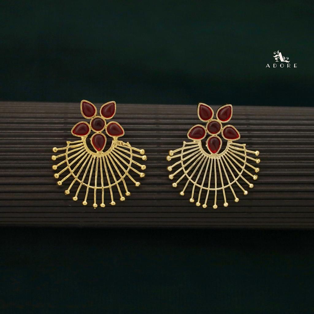 Golden Flower Lea Earrings