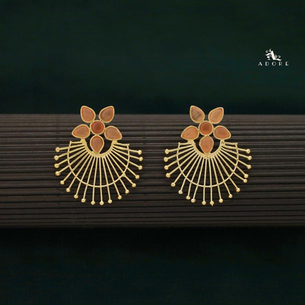 Golden Flower Lea Earrings