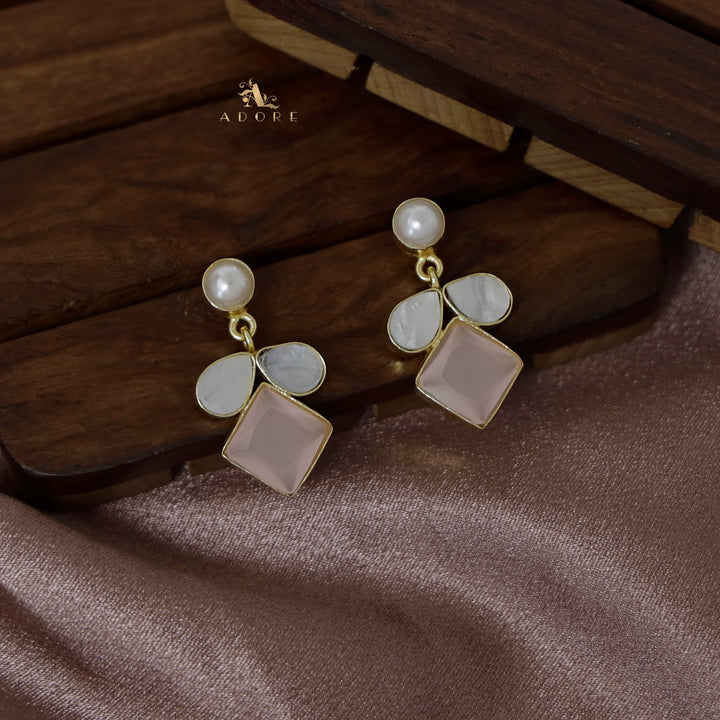 Pearl MOP Glossy Diamond Earring