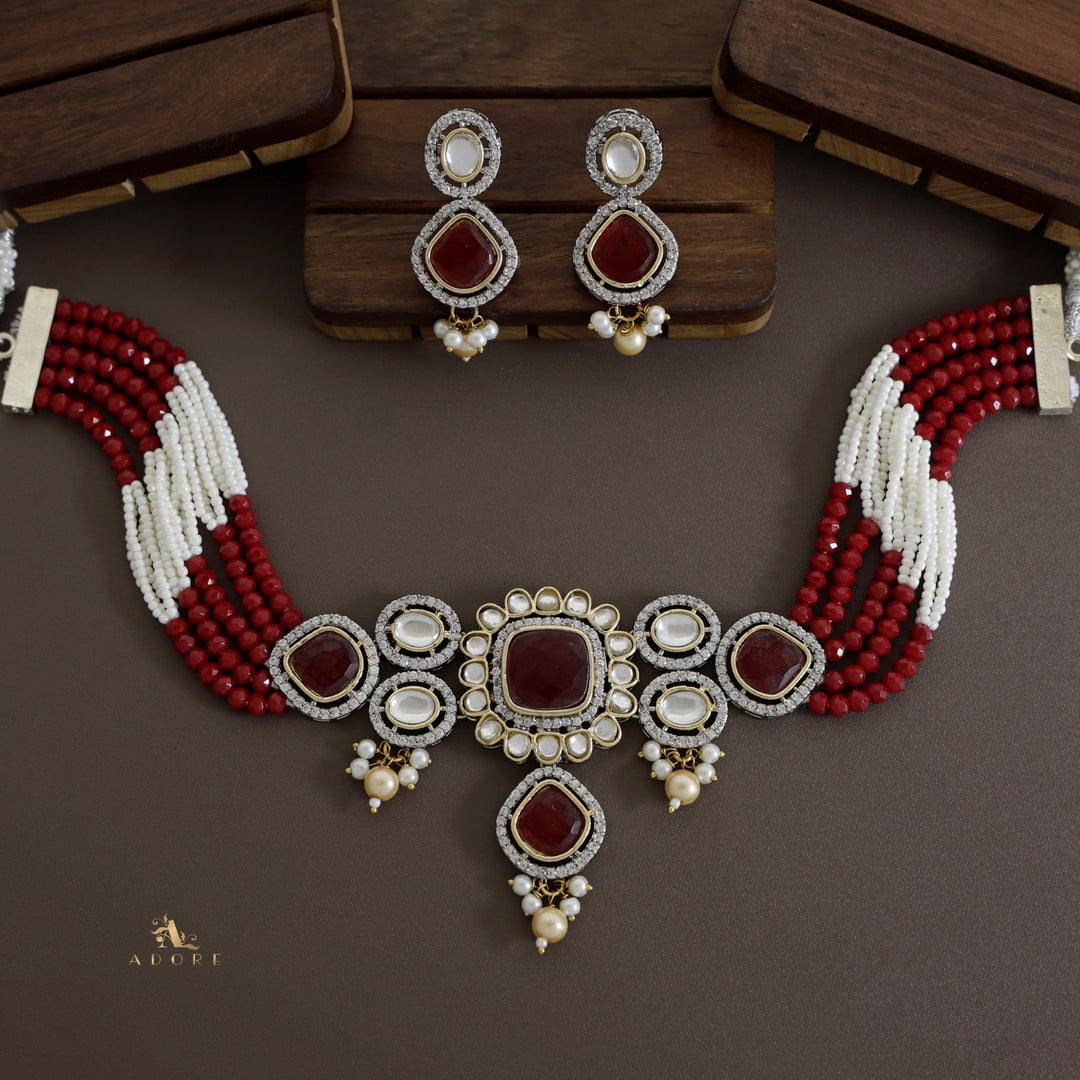 Aroosa Kundan Choker With Earring