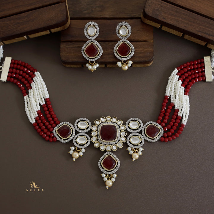 Aroosa Kundan Choker With Earring