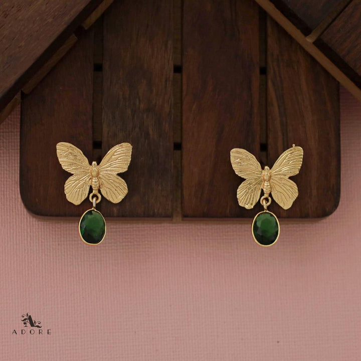 Gold Papillio Neckpiece With Earring