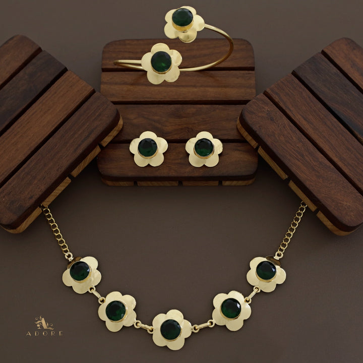 Flowery Short Neckpiece Combo