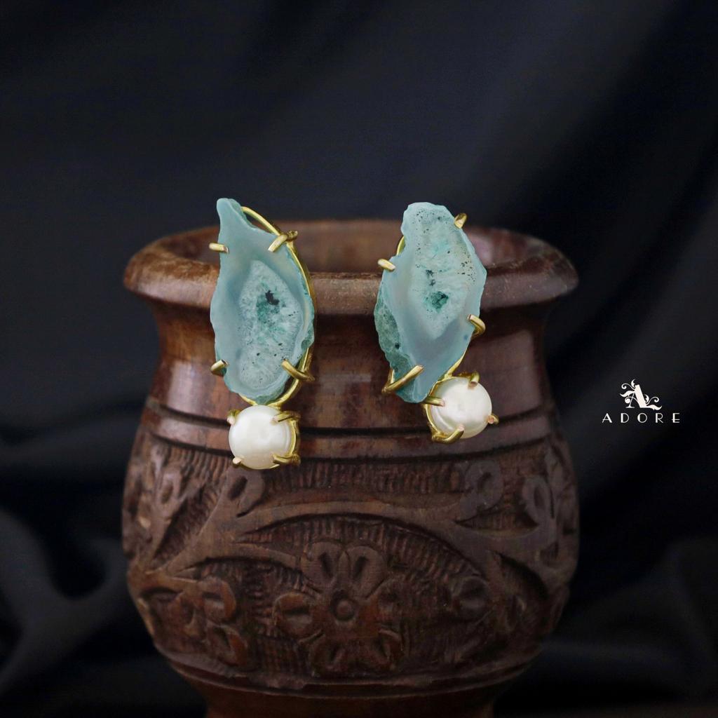 Agate Pearly Earring