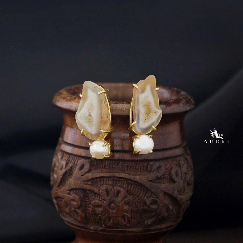 Agate Pearly Earring