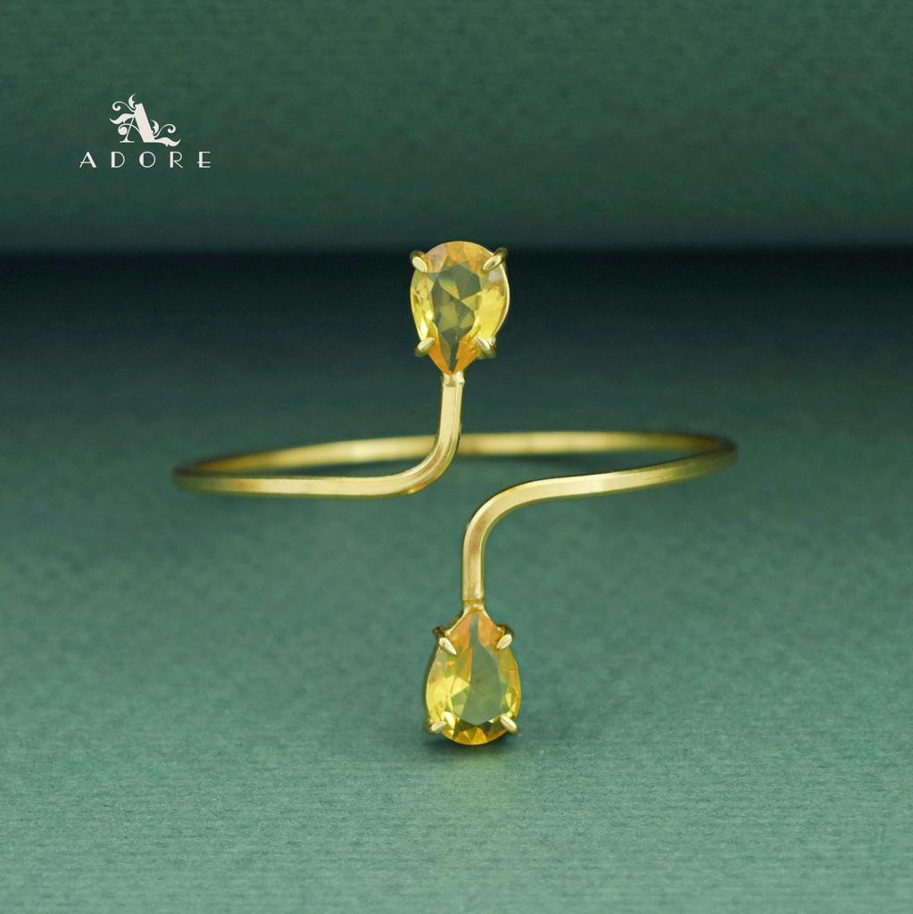 Aisa Dual Claw Glossy Drop Bangle
