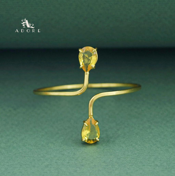 Aisa Dual Claw Glossy Drop Bangle