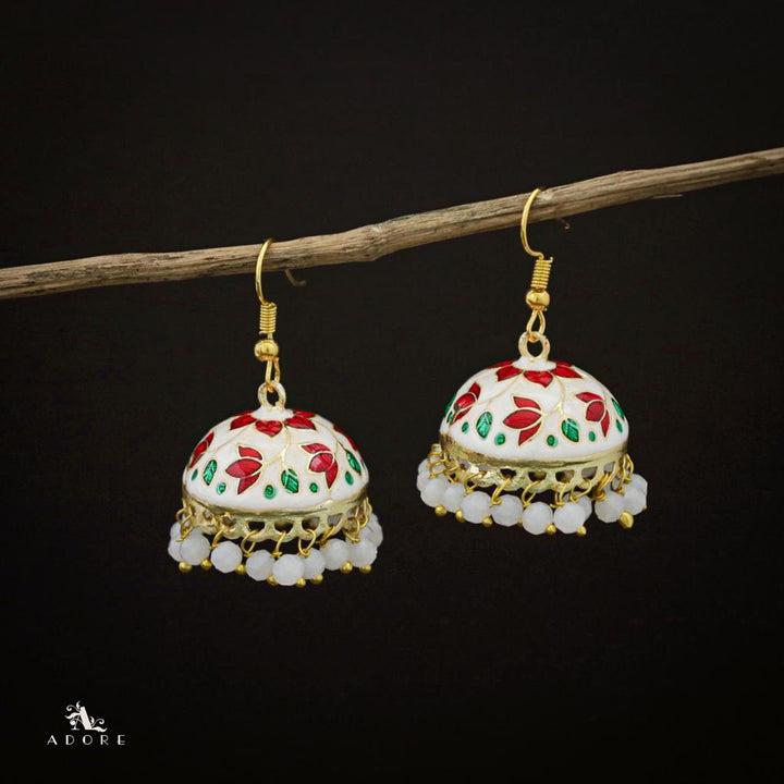 Kaitha Handpainted Pearl Jhumka Drop