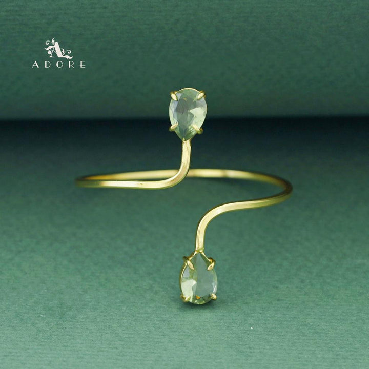 Aisa Dual Claw Glossy Drop Bangle