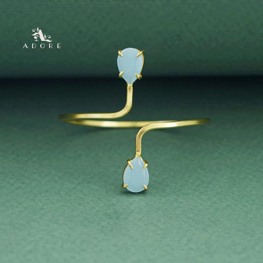 Aisa Dual Claw Glossy Drop Bangle