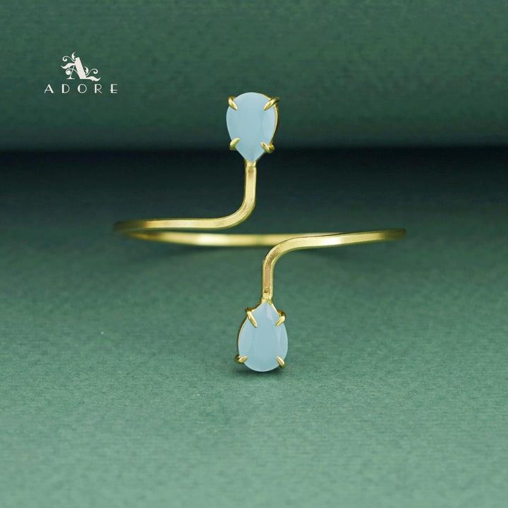 Aisa Dual Claw Glossy Drop Bangle