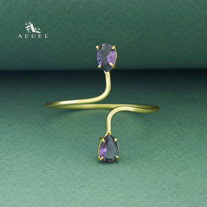 Aisa Dual Claw Glossy Drop Bangle