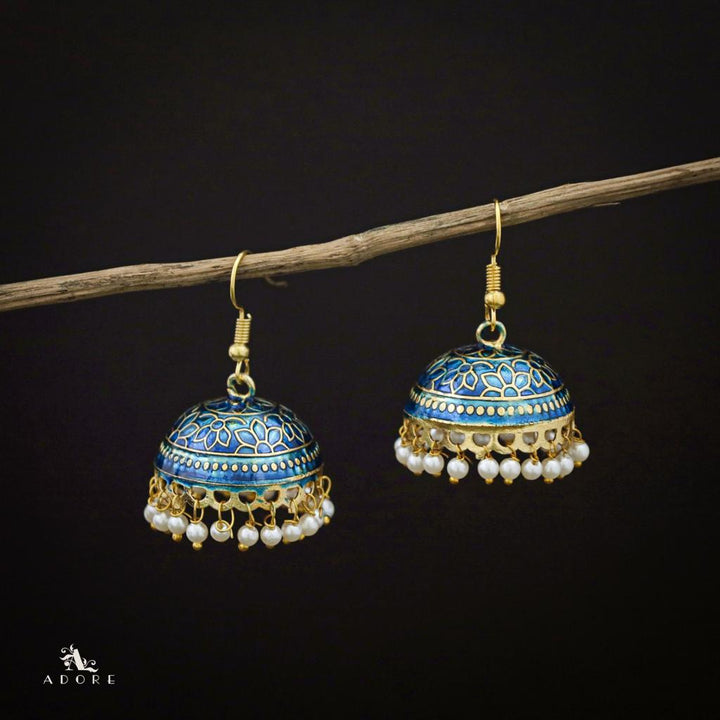 Kaitha Handpainted Pearl Jhumka Drop
