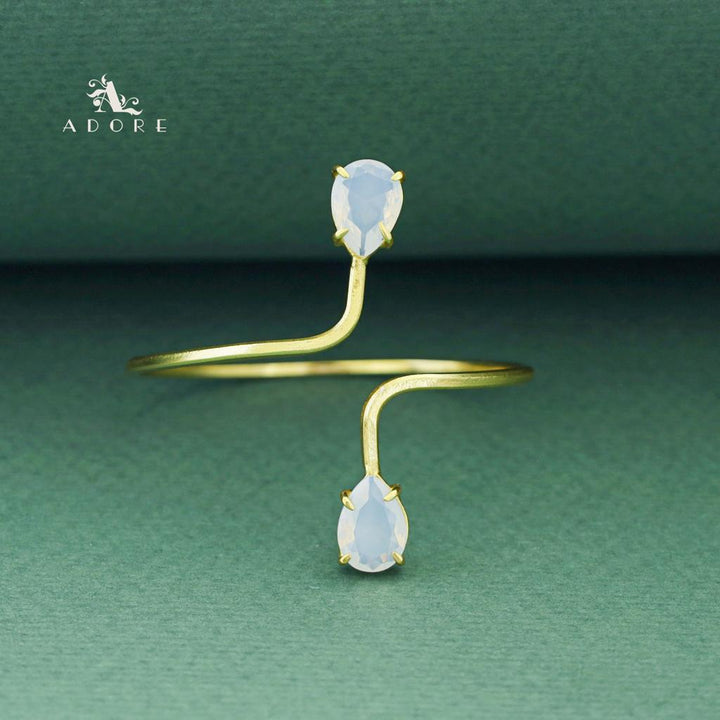 Aisa Dual Claw Glossy Drop Bangle