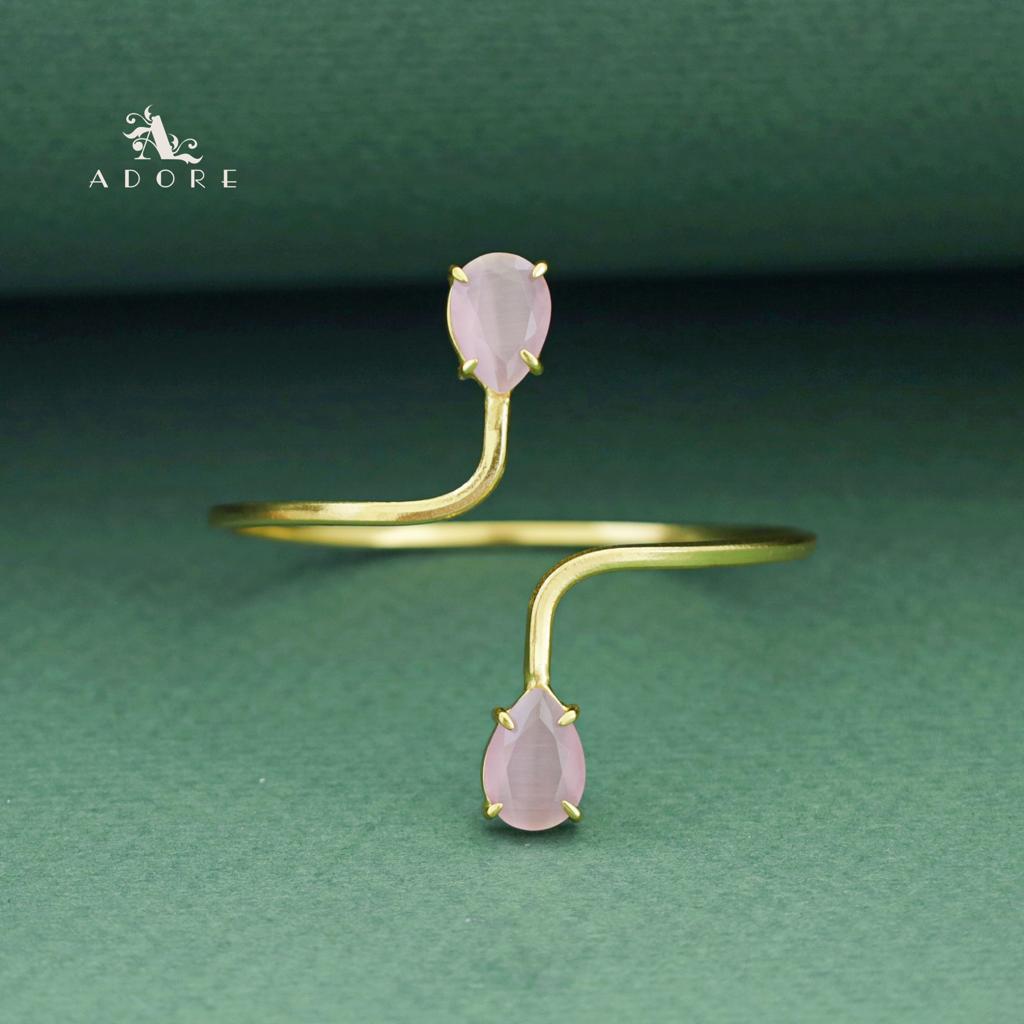 Aisa Dual Claw Glossy Drop Bangle