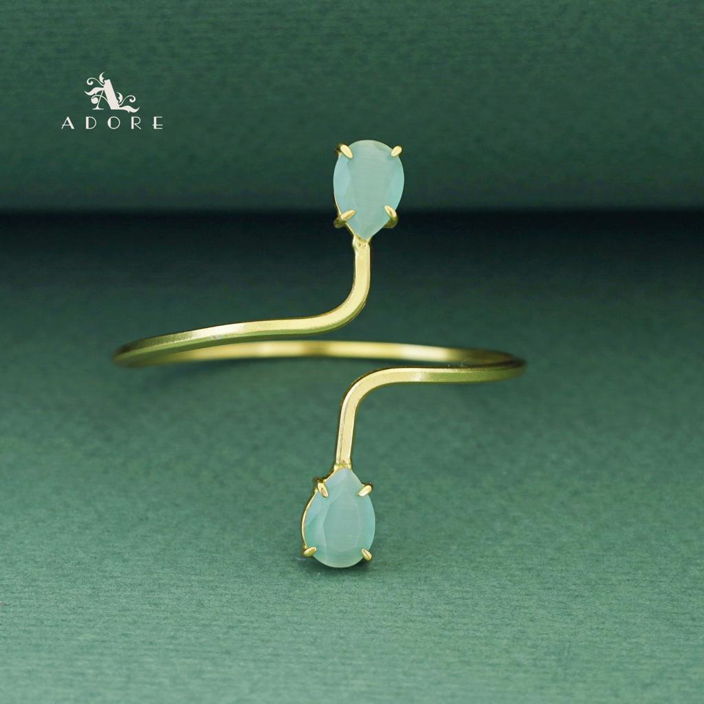 Aisa Dual Claw Glossy Drop Bangle