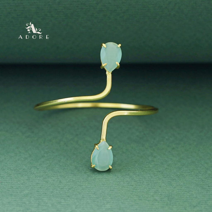 Aisa Dual Claw Glossy Drop Bangle