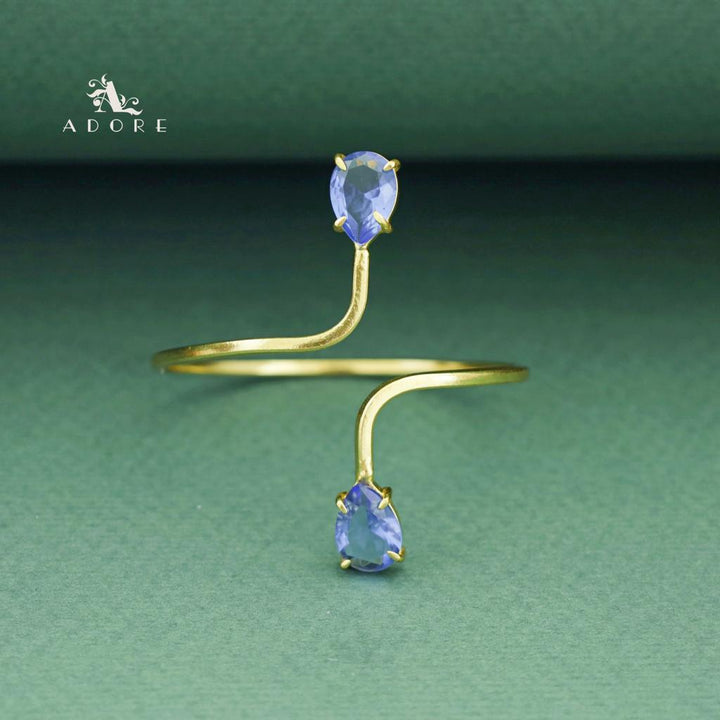 Aisa Dual Claw Glossy Drop Bangle