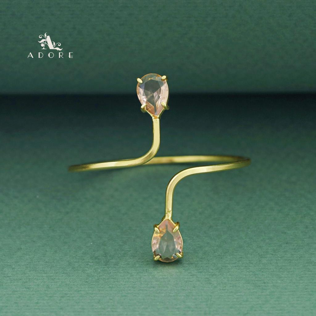 Aisa Dual Claw Glossy Drop Bangle