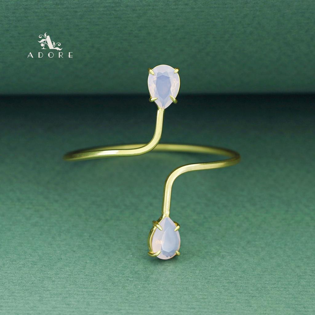 Aisa Dual Claw Glossy Drop Bangle