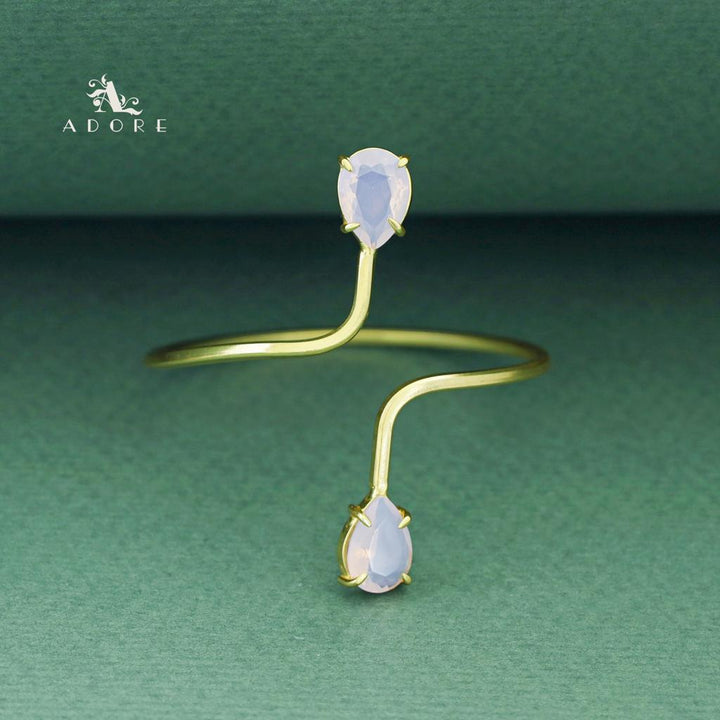 Aisa Dual Claw Glossy Drop Bangle