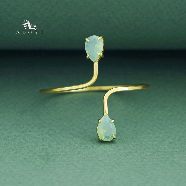 Aisa Dual Claw Glossy Drop Bangle