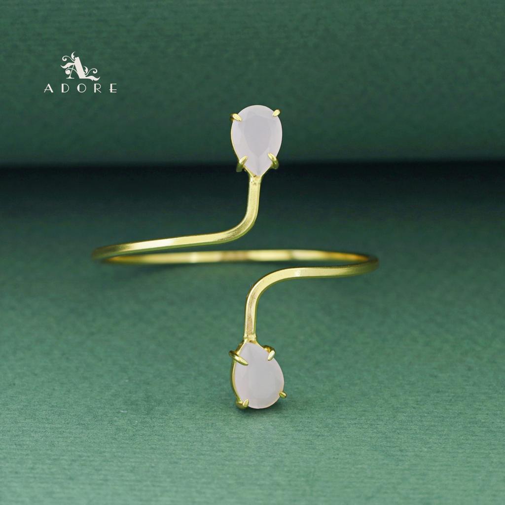 Aisa Dual Claw Glossy Drop Bangle