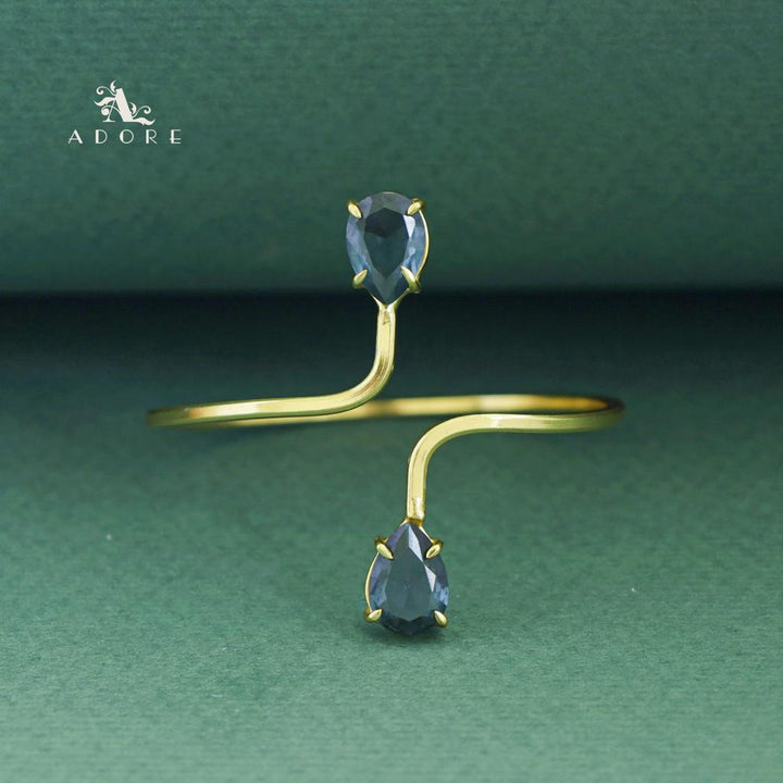 Aisa Dual Claw Glossy Drop Bangle