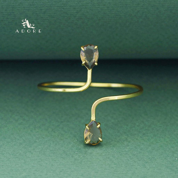 Aisa Dual Claw Glossy Drop Bangle