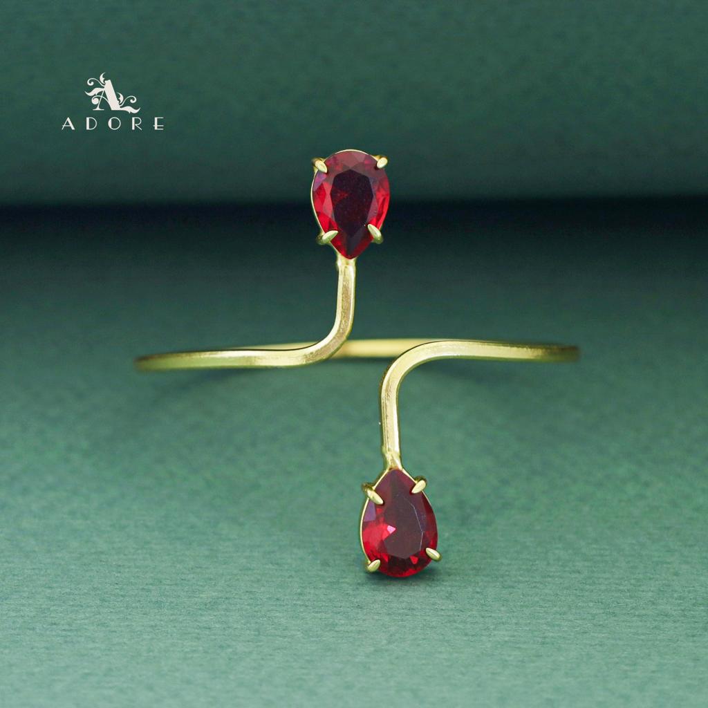 Aisa Dual Claw Glossy Drop Bangle