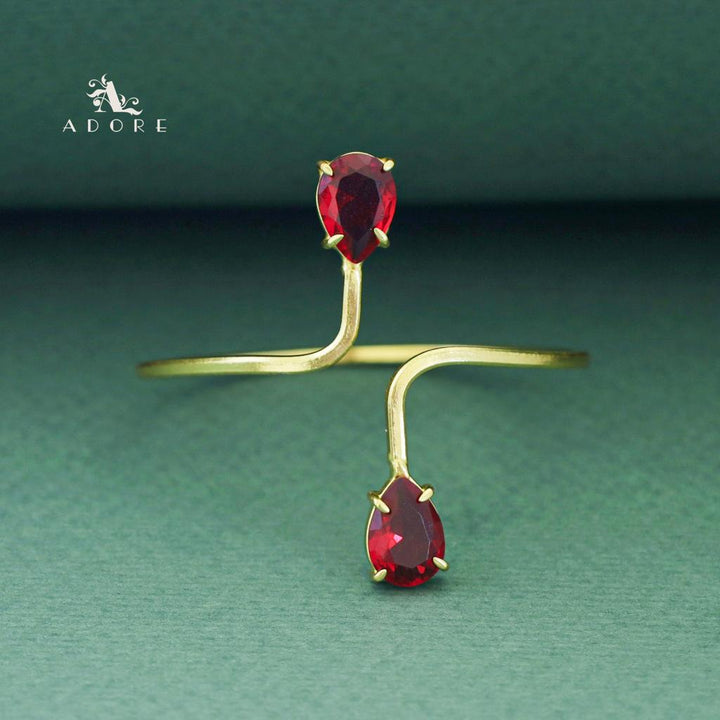 Aisa Dual Claw Glossy Drop Bangle