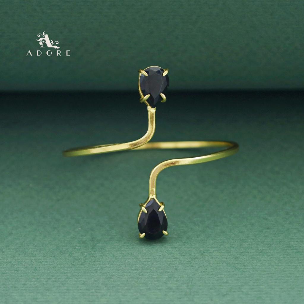 Aisa Dual Claw Glossy Drop Bangle