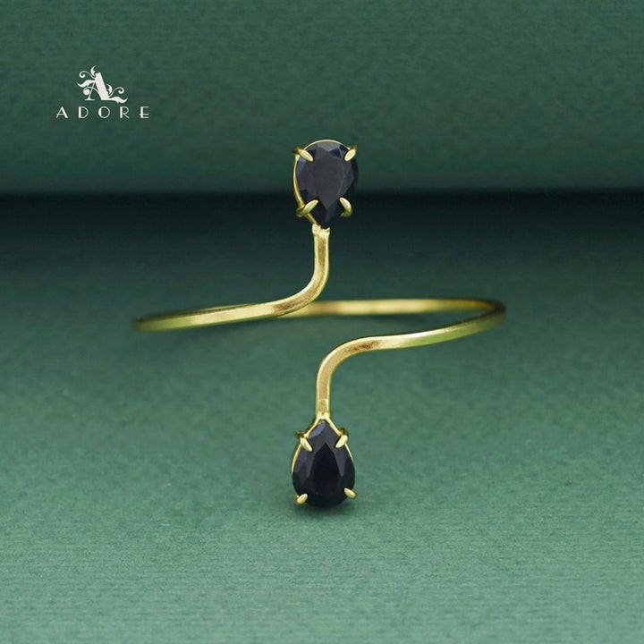 Aisa Dual Claw Glossy Drop Bangle