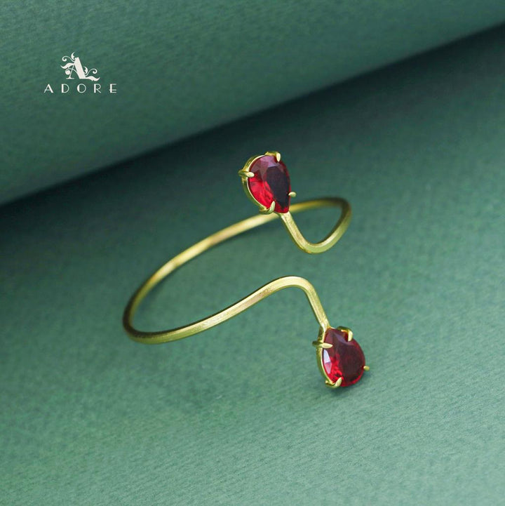 Aisa Dual Claw Glossy Drop Bangle