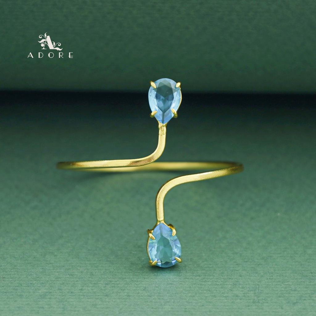 Aisa Dual Claw Glossy Drop Bangle