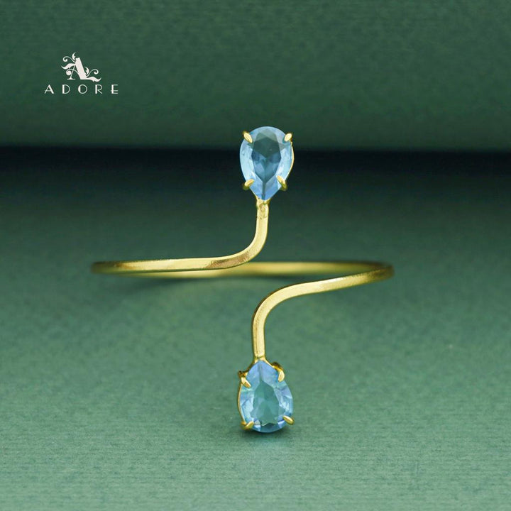 Aisa Dual Claw Glossy Drop Bangle