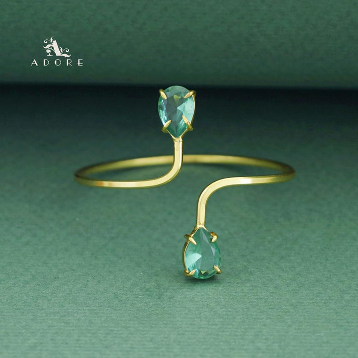 Aisa Dual Claw Glossy Drop Bangle