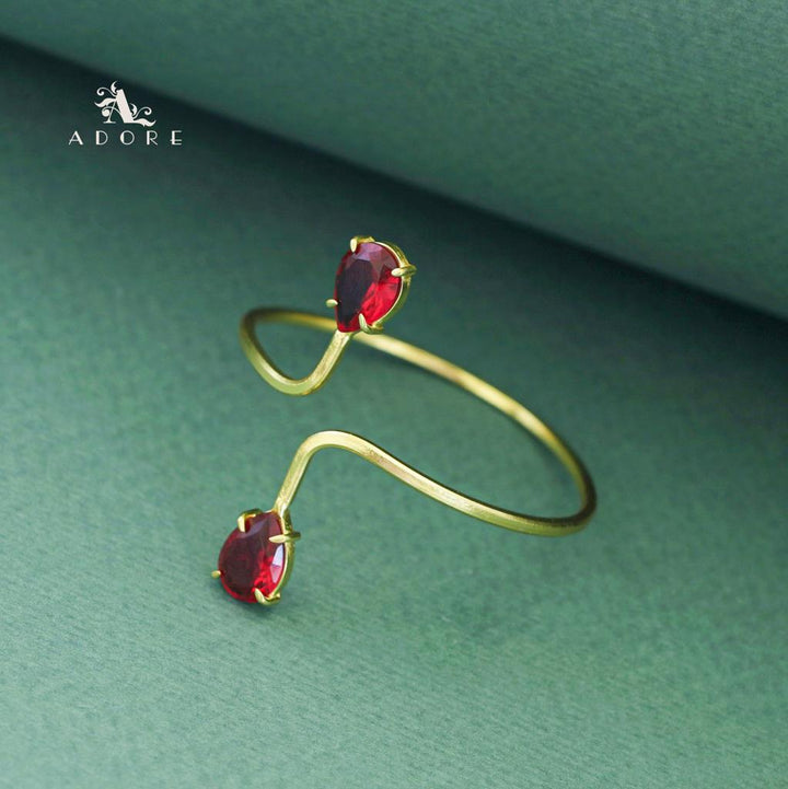 Aisa Dual Claw Glossy Drop Bangle