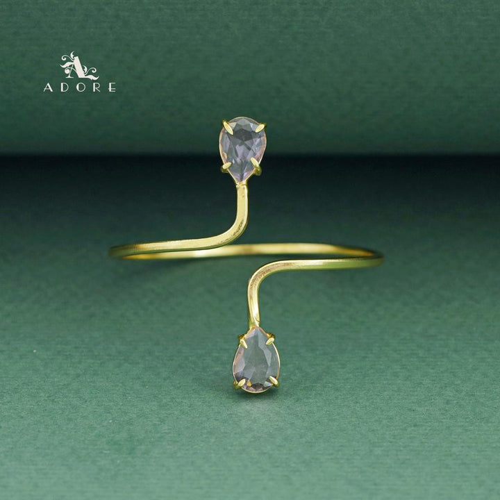 Aisa Dual Claw Glossy Drop Bangle