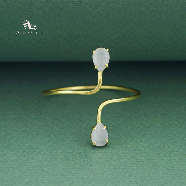 Aisa Dual Claw Glossy Drop Bangle