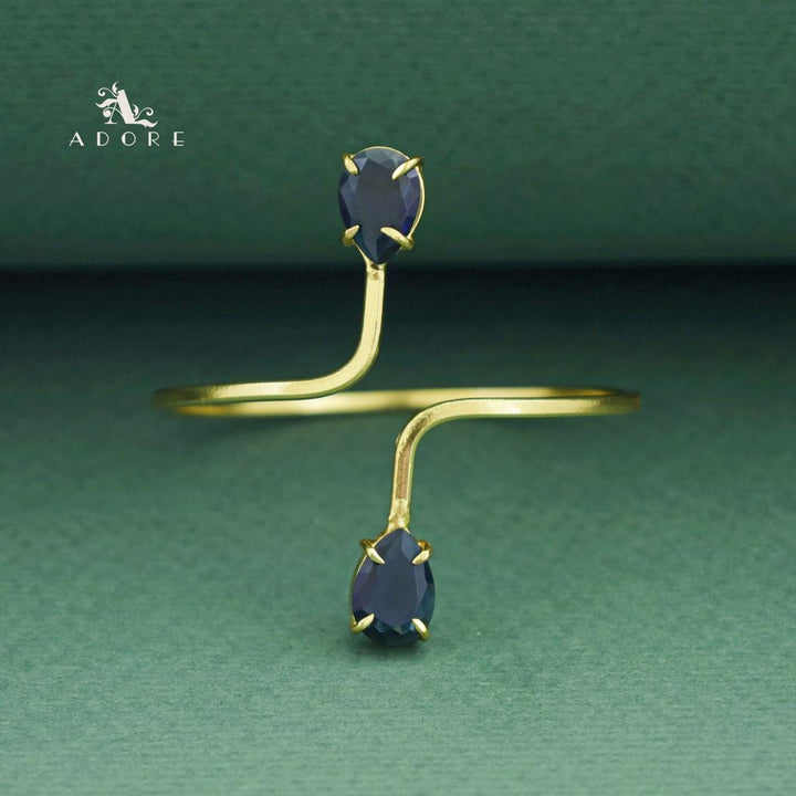 Aisa Dual Claw Glossy Drop Bangle