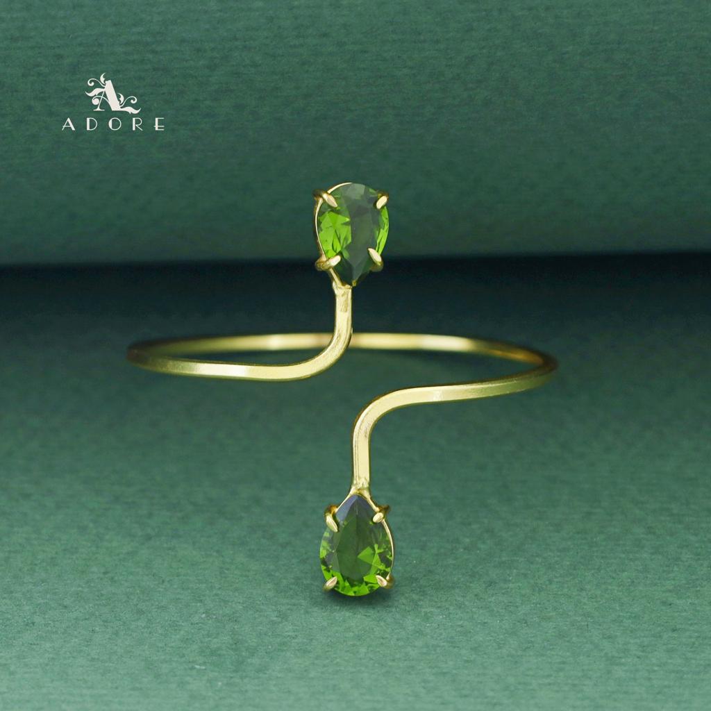 Aisa Dual Claw Glossy Drop Bangle