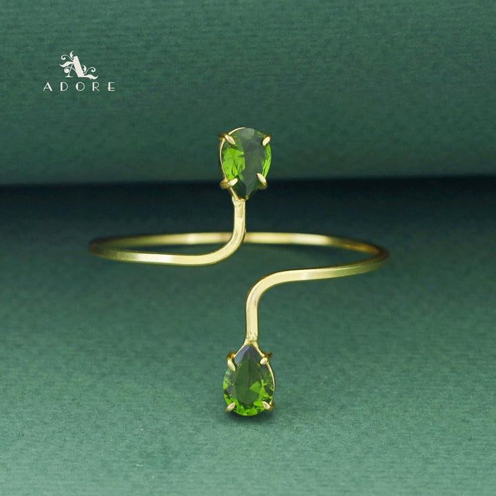 Aisa Dual Claw Glossy Drop Bangle