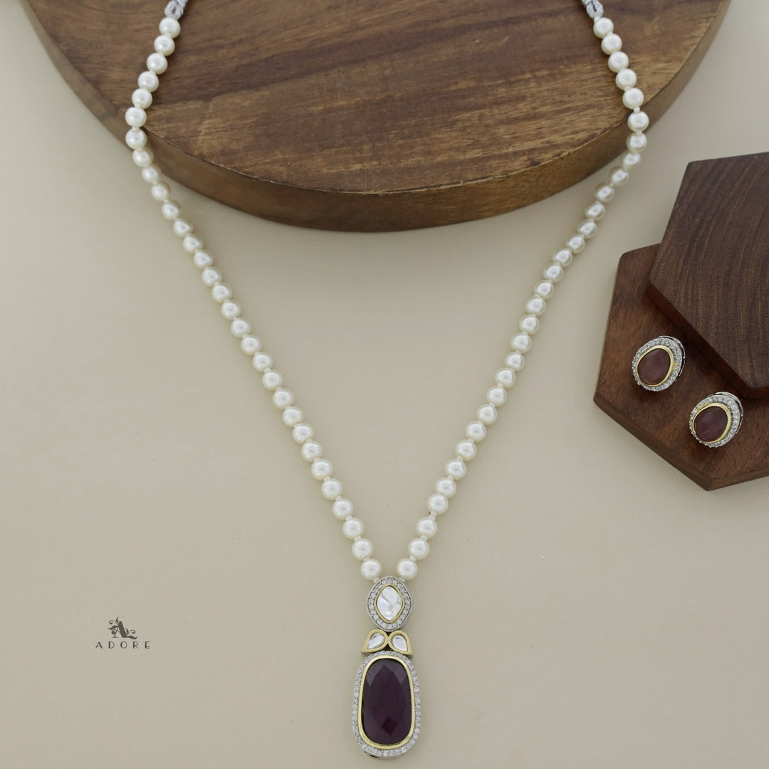 Muhurat Polki Kundan Neckpiece With Earring