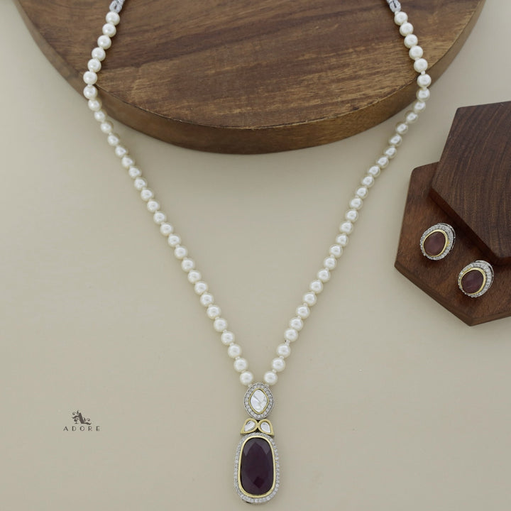 Muhurat Polki Kundan Neckpiece With Earring