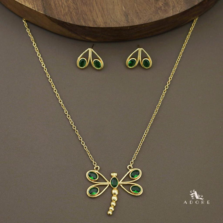 Aarushi Papillon Neckpiece With Earring